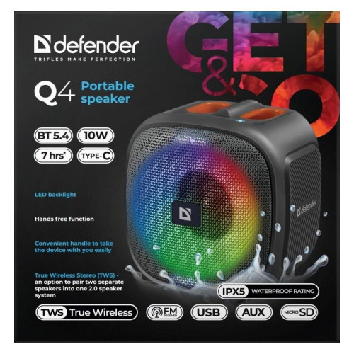 DEFENDER GŁOŚNIK Q4 BLUETOOTH 10W-15762833