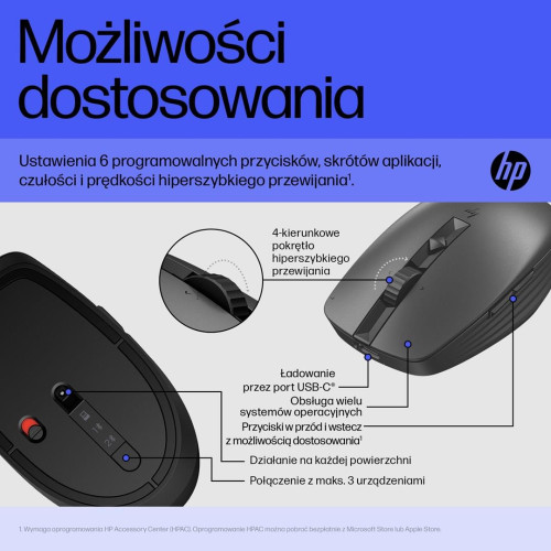 Mysz HP 715 Rechargeable Multi-Device Bluetooth Mouse-EURO-15763282