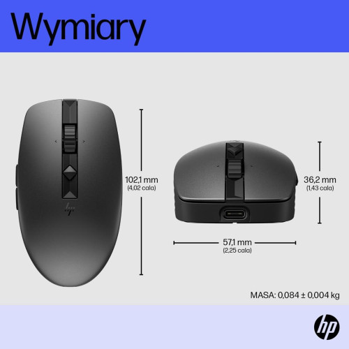 Mysz HP 715 Rechargeable Multi-Device Bluetooth Mouse-EURO-15763286