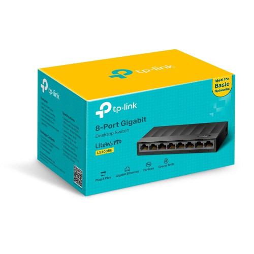 TP-Link LS1008G łącza sieciowe Nie zarządzany Gigabit Ethernet (10/100/1000) Czarny-15792043