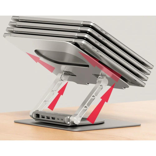 UNITEK PODSTAWKA POD LAPTOP + HUB USB-C, HDMI 1.4, 4K, PD 100W-15798254