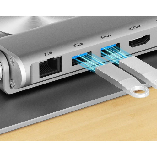 UNITEK PODSTAWKA POD LAPTOP + HUB USB-C, HDMI 1.4, 4K, PD 100W-15798257