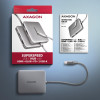 Axagon N HMC-5HL USB 5Gbps hub 2x USB-A HDMI 4k/60Hz RJ-45 GLAN PD 100W kabel USB-C Przewodowa USB 3.2 Gen 1 (3.1 Gen 1)