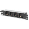 Digitus 10-calowa listwa zasilająca z profilem aluminiowym, 4 gniazda ze stykami ochronnymi-15850855