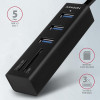 AXAGON HMA-CR3A Koncentrator wieloportowy, USB 3.0 Type-A, 3x USB-A, SD, microSD-15862970