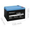 Qoltec Akumulator LiFePO4 Litowo-Żelazowo-Fosforanowy 12.8V 12Ah 153.6Wh BMS-15879615