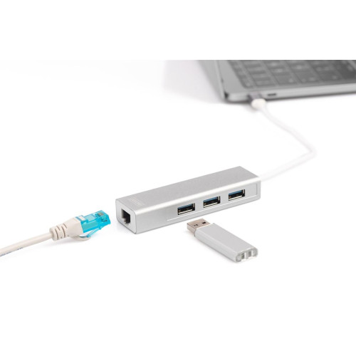 Digitus Hub USB 3.0 Type-C™ z Gigabit Ethernet-15809468