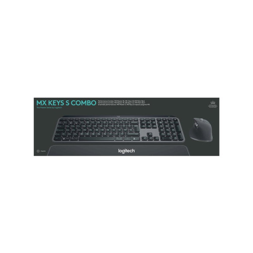 Logitech MX Keys S Combo klawiatura Dołączona myszka Biuro RF Wireless + Bluetooth QWERTY Amerykański międzynarodowy