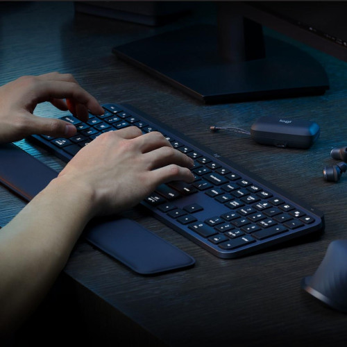 Logitech MX Keys S Combo klawiatura Dołączona myszka Biuro RF Wireless + Bluetooth QWERTY Amerykański międzynarodowy