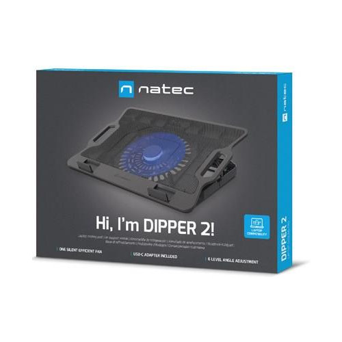 NATEC DIPPER 2 podkładka chłodząca do laptopa 43,9 cm (17.3