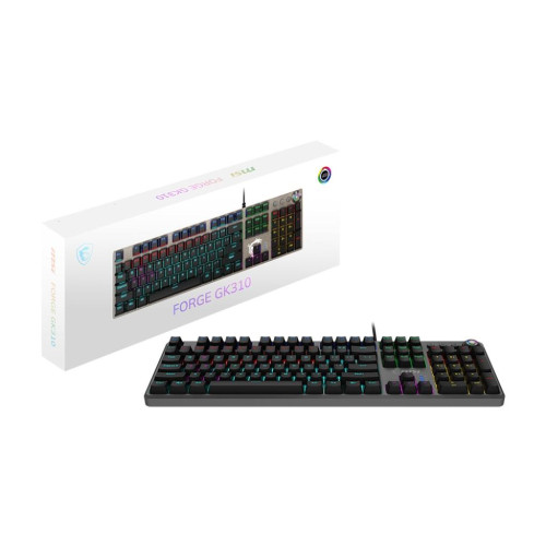 Klawiatura gamingowa czarna US/FORGE GK310 RED MSI-15836977