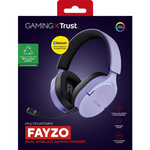 Słuchawki gamingowe Trust GXT 491P FAYZO WIRELESS Purple-15837483