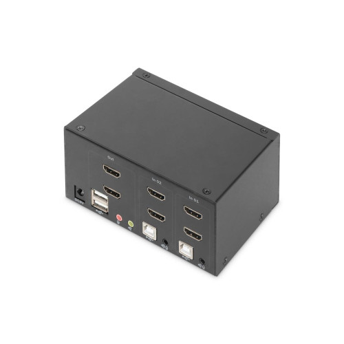 Digitus Przełącznik KVM, 2-portowy, podwójny wyświetlacz, 4K, HDMI®-15849330