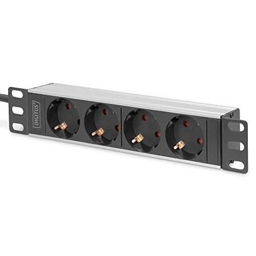 Digitus 10-calowa listwa zasilająca z profilem aluminiowym, 4 gniazda ze stykami ochronnymi-15850855