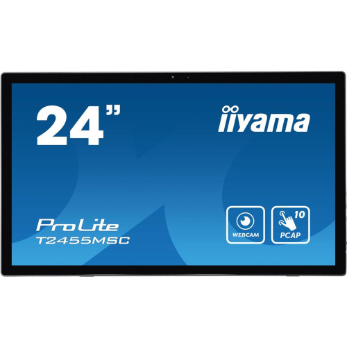 iiyama T2455MSC-B1 signage display Płaski panel Digital Signage 61 cm (24") LED 400 cd/m2 Full HD Czarny Ekran dotykowy