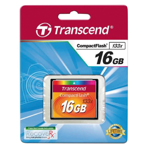 KOMPAKTOWA PAMIĘĆ FLASH 16GB 133X TS16GCF133 TRANSCEND-15861375