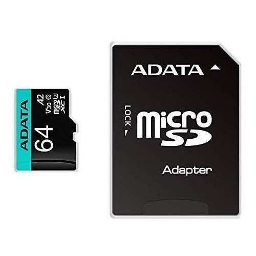 Karta pamięci z adapterem ADATA AUSDX64GUI3V30SA2-RA1 (64GB; Class 10, V30; + adapter)