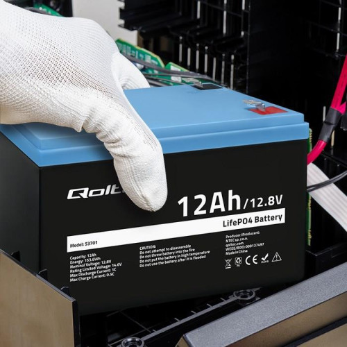 Qoltec Akumulator LiFePO4 Litowo-Żelazowo-Fosforanowy 12.8V 12Ah 153.6Wh BMS-15879612