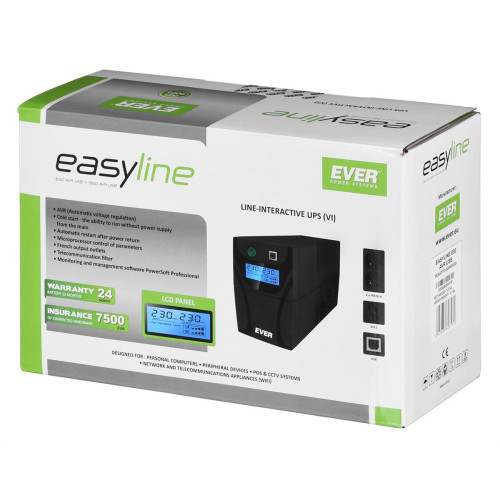Zasilacz UPS EVER EASYLINE 850AVR USB (850VA) (T/EASYTO-000K85/00)-15879861