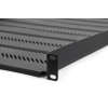 Półka do szaf 550mm 19 cali , 1U, nośność 25 kg, mocowanie w 4 punktach, czarna, śruby i uchwyt w kpl.-15925912