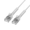 Patchcord kat.6a U/FTP 1Gbps miedź kabel sieciowy skrętka, łamana końcówka 0.5m biały-15933535