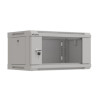 Szafa instalacyjna rack wisząca 19" 4U 540x350 szara drzwi przeszklone ( flat pack)