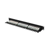 Patch panel 24 porty 1U 19 cali kat.6 UTP z organizerem kablowym, czarny-15936724
