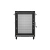Szafa instalacyjna rack stojąca 19 cali 15U 600x600 drzwi perforowane czarna (Flat pack)-15936763