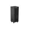 Szafa instalacyjna rack stojąca 19 cali 32U 600x600 drzwi perforowane LCD czarna (Flat pack)-15936766