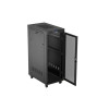 Szafa instalacyjna rack stojąca 19 cali 32U 600x1000 drzwi perforowane LCD czarna (Flat pack)-15936793