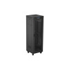Szafa instalacyjna rack stojąca 19 cali 37U 600x600 drzwi perforowane LCD czarna (Flat pack)-15936817