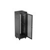 Szafa instalacyjna rack stojąca 19 cali 37U 600x600 drzwi perforowane LCD czarna (Flat pack)-15936819
