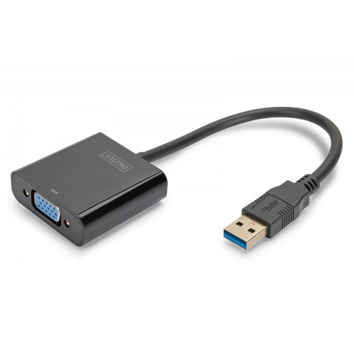Adapter graficzny VGA 1080p FHD na USB 3.0, aluminiowy, czarny-753824