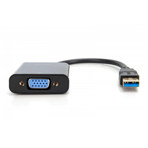 Adapter graficzny VGA 1080p FHD na USB 3.0, aluminiowy, czarny-15923842