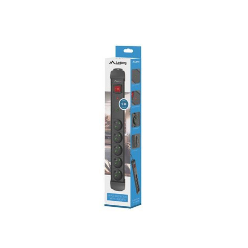 Listwa zasilająca 5.0m 5x230 cz SP1-05E-0500-BK-15925531