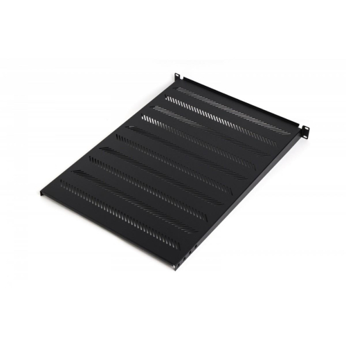 Półka do szaf 550mm 19 cali , 1U, nośność 25 kg, mocowanie w 4 punktach, czarna, śruby i uchwyt w kpl.-15925909