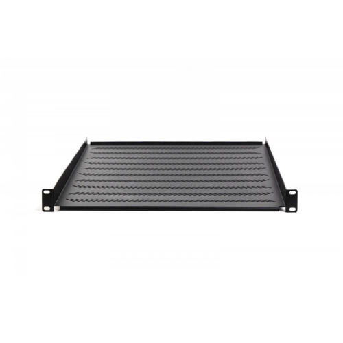 Półka do szaf 550mm 19 cali , 1U, nośność 25 kg, mocowanie w 4 punktach, czarna, śruby i uchwyt w kpl.-15925910