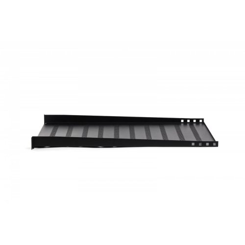 Półka do szaf 550mm 19 cali , 1U, nośność 25 kg, mocowanie w 4 punktach, czarna, śruby i uchwyt w kpl.-15925911