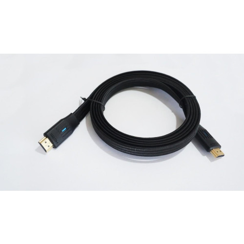 Kabel HDMI v 2.1 plaski 2m czarny