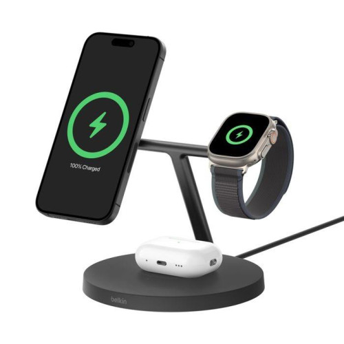 Ładowarka Boost Charge Pro 3w1 Qi2 15W regulowana, czarna-15927641
