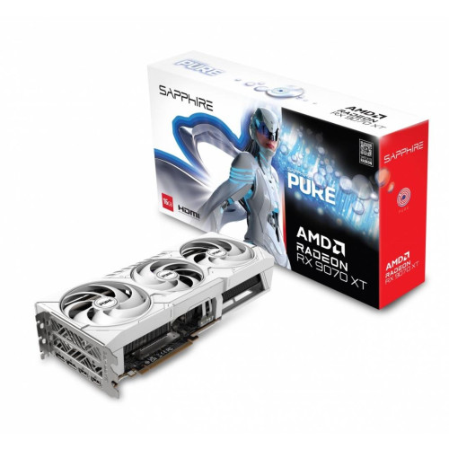 Karta graficzna Radeon RX 9070 XT PURE 16GB OC GDDR6 256bit 2DP/2HDMI