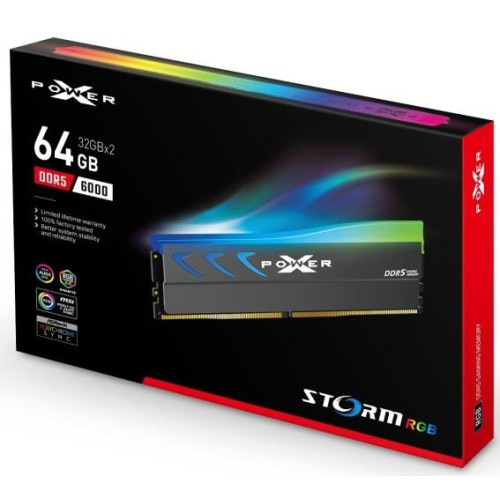 Pamięć DDR5 XPOWER Storm RGB 64GB/6000 2*32GB CL38 szara-15930362