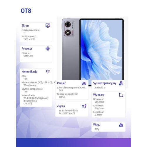 Tablet OT8 4G 11