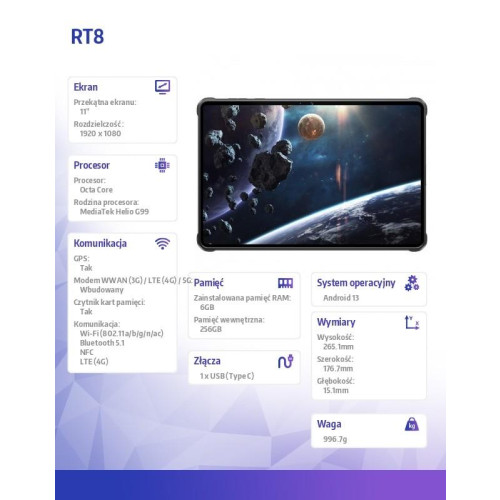 Tablet RT8 6/256GB IP69K czarny-15932113