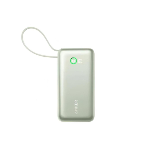 Powerbank 545 NANO 30W 10000mAh z wbudowanym kablem USB-C, zielony