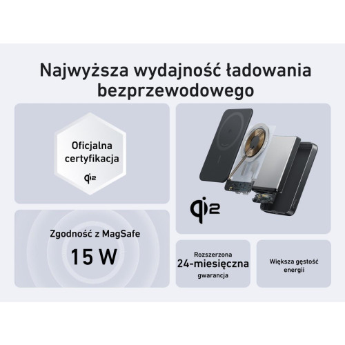 Powerbank indukcyjny MagGo 10000mAh czarny-15933075