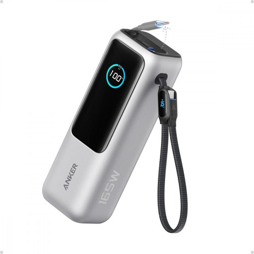 Powerbank ZOLO 25000mAh 165W wbudowany kabel USB-C srebrny-15933315