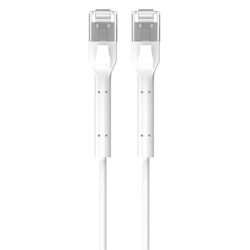 Patchcord kat.6a U/FTP 1Gbps miedź kabel sieciowy skrętka, łamana końcówka 0.5m biały-15933536