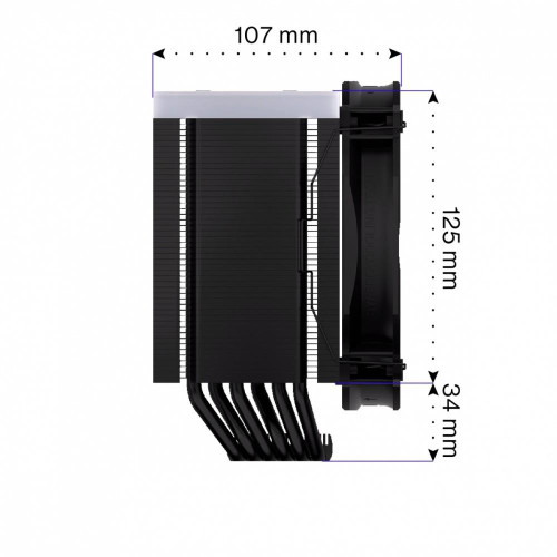 Chłodzenie procesora Fortis 5 Black ARGB EY3A014-15935264