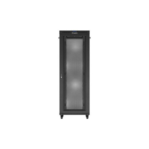 Szafa instalacyjna rack stojąca 19 cali 47U 800x800 drzwi perforowane LCD czarna (Flat pack)-15935302